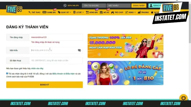 Đăng ký Five88 Điều kiện để đăng ký Five88